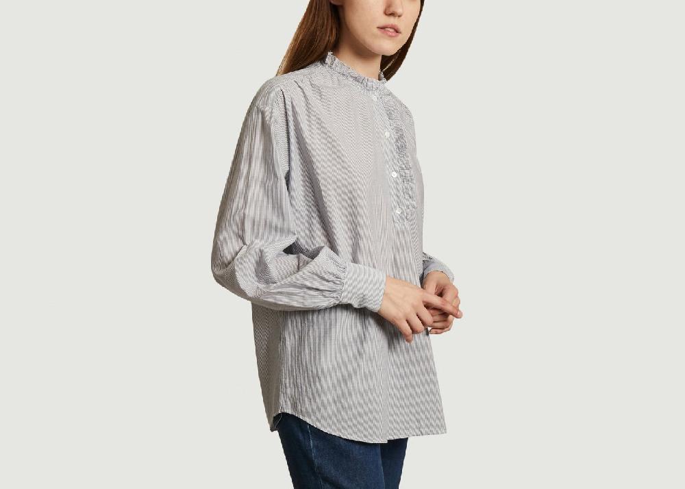 L'exception Chemise Rayée Oversize Camilla Bleu Hartford