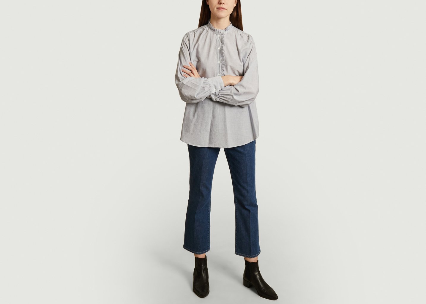 L'exception Chemise Rayée Oversize Camilla Bleu Hartford