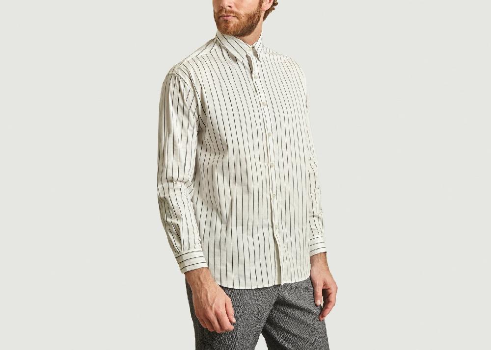 L'exception Chemise Rayée Panthéon Blanc Editions M.R