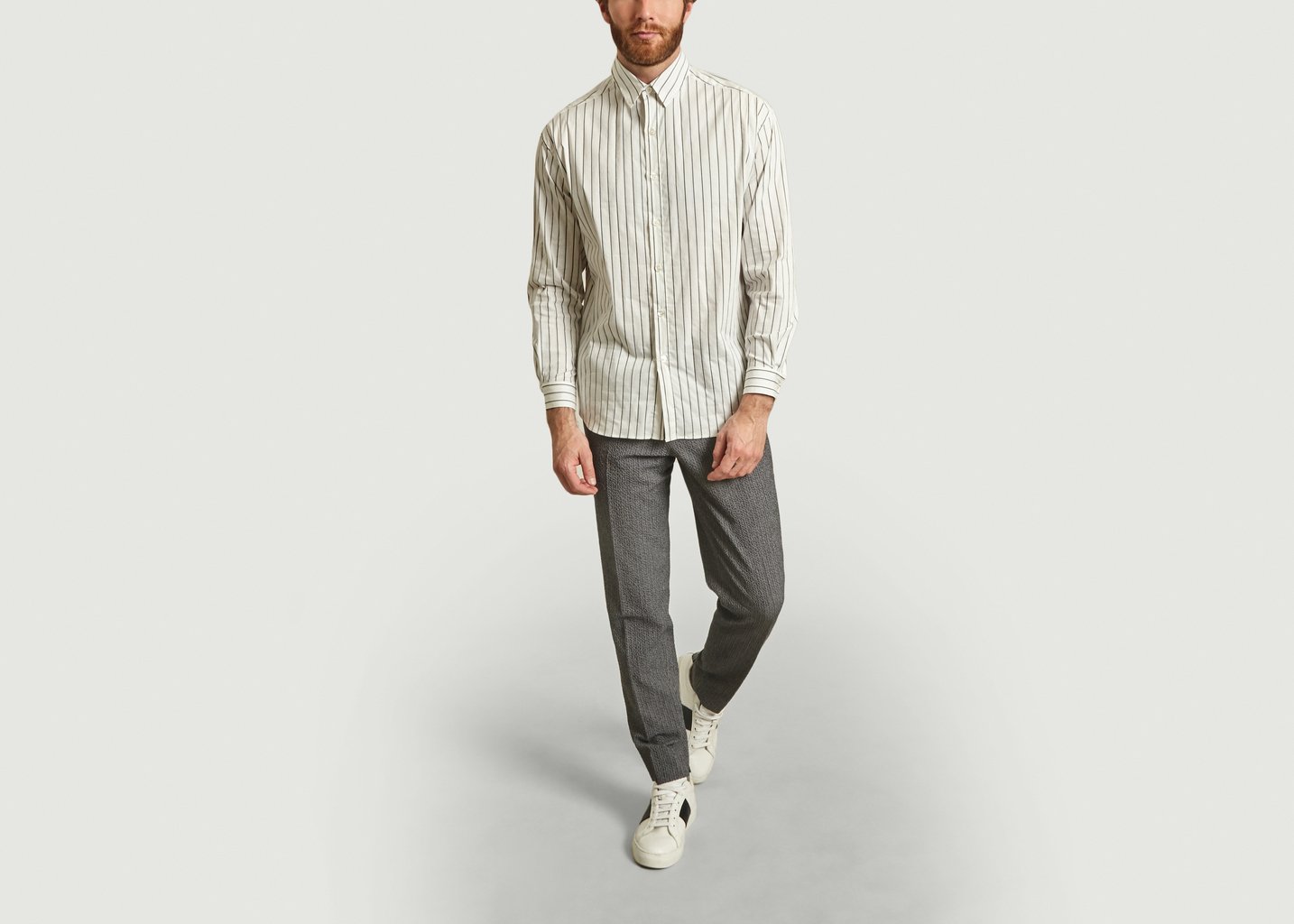 L'exception Chemise Rayée Panthéon Blanc Editions M.R
