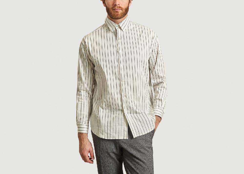 l'exception Chemise Rayée Panthéon Blanc Editions M.R