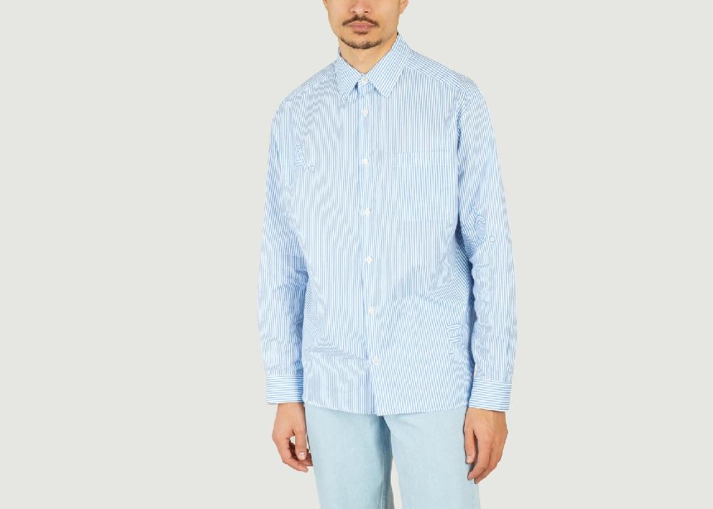 L'exception Chemise Rayée Siglée Malo Bleu APC Paris