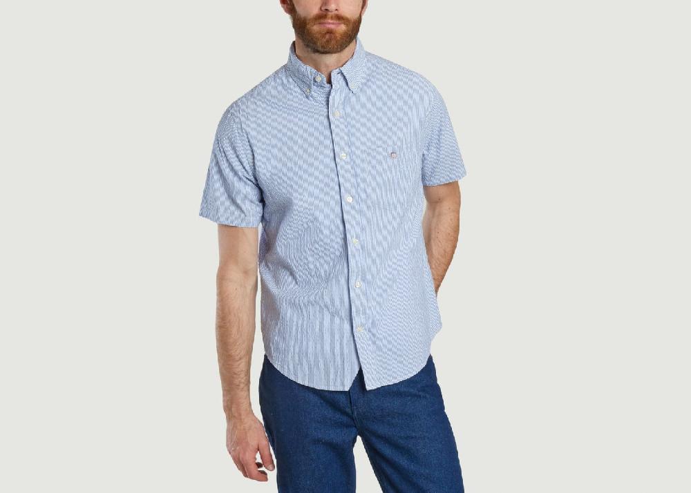 L'exception Chemise Regular Fit à Rayures Bleu Gant