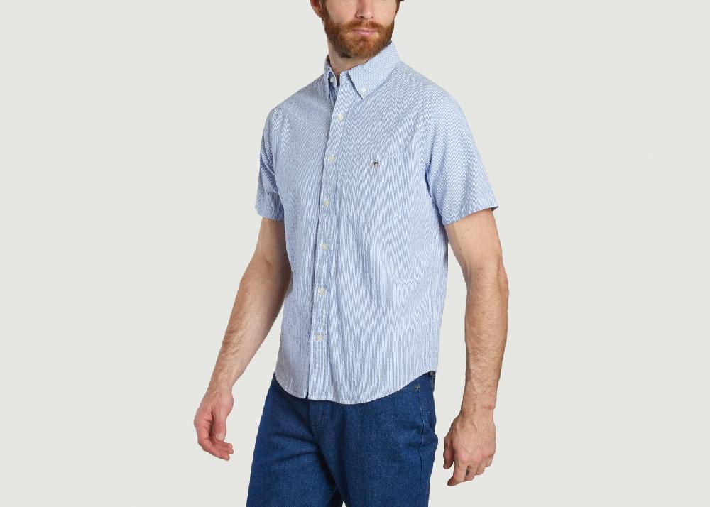 L'exception Chemise Regular Fit à Rayures Bleu Gant