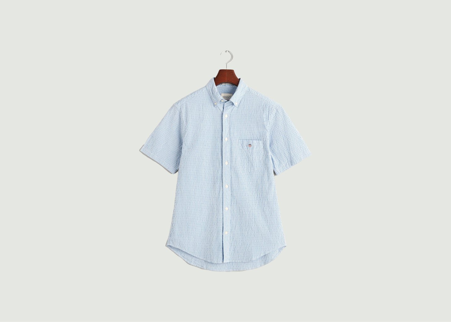 l'exception Chemise Regular Fit à Rayures Bleu Gant
