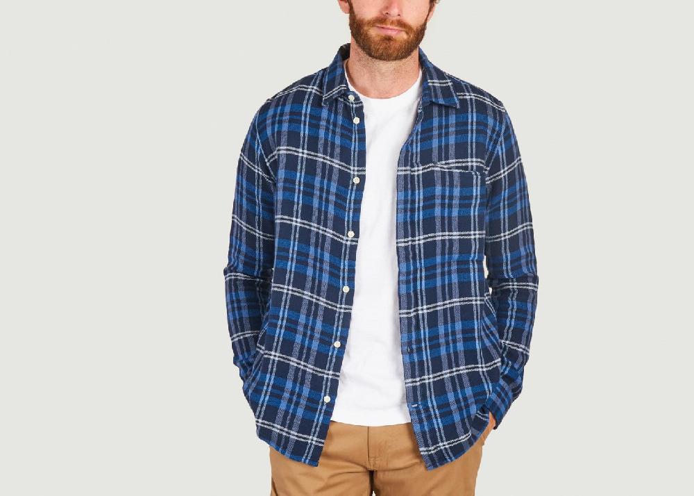 l'exception Chemise relaxed Bleu Marine Knowledge Cotton Apparel