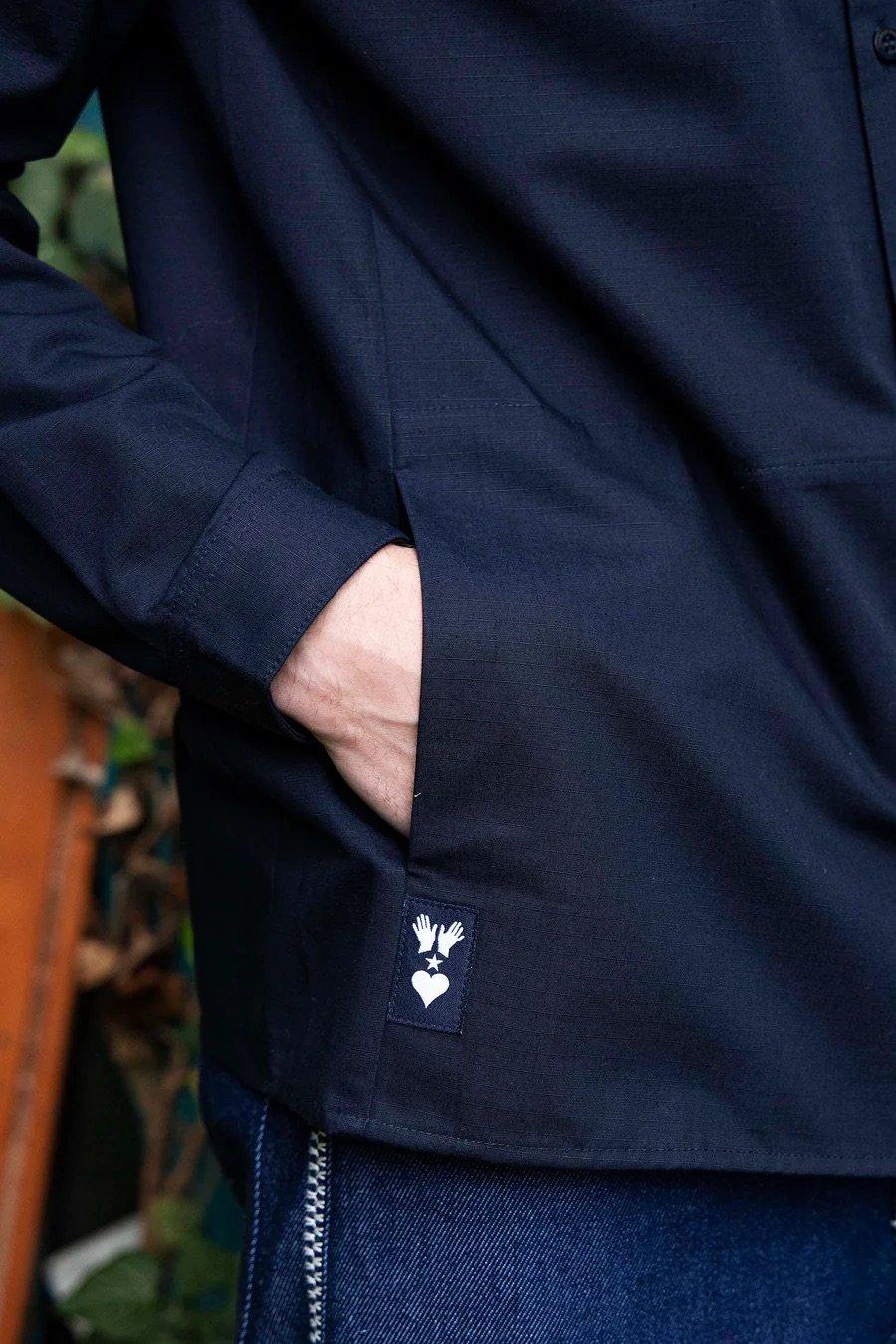 L'exception Chemise Rib Stop Basique Bleu Marine Misericordia