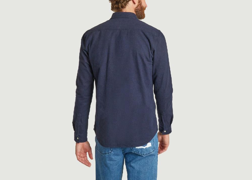 L'exception Chemise Ronan Bleu Marine Cuisse De Grenouille