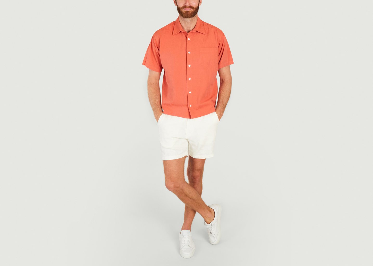 L'exception Chemise Roque Grandpa Baggy Corail La Paz