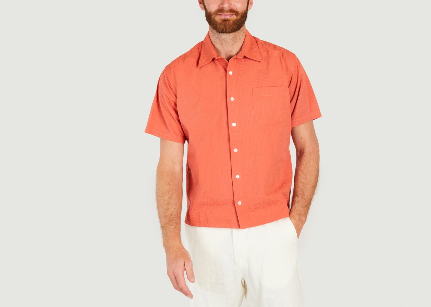 l'exception Chemise Roque Grandpa Baggy Corail La Paz