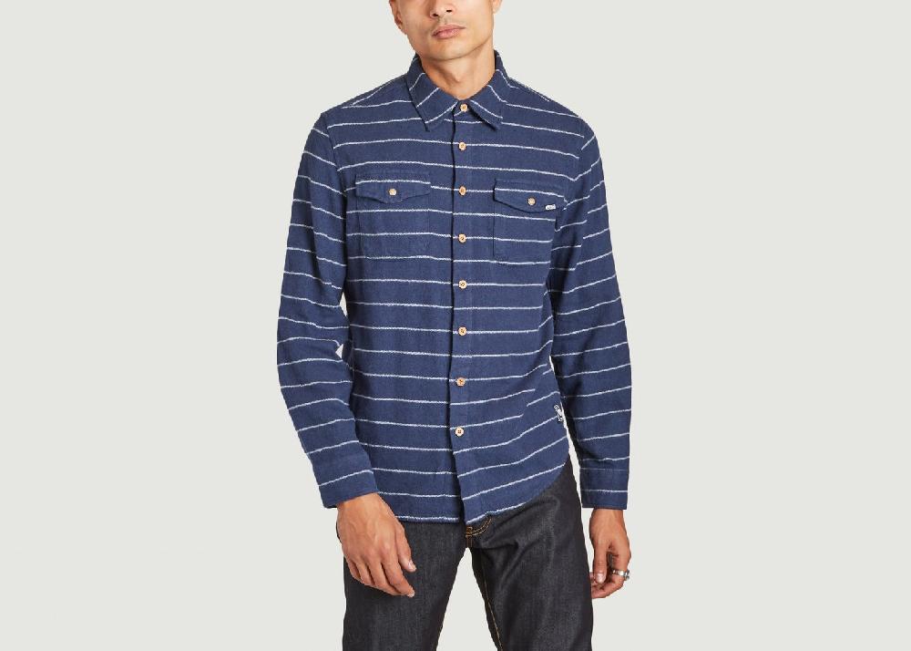 l'exception Chemise Roscof Bleu Marine Picture Organic Clothing