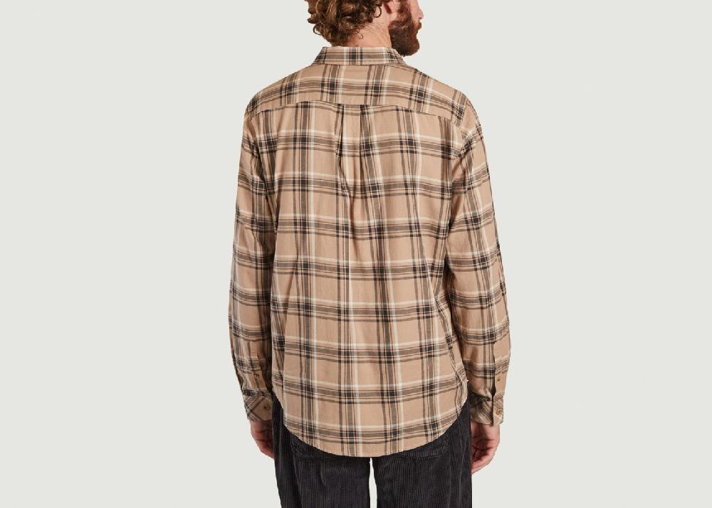 L'exception Chemise Sergé à Carreaux Chuck Beige Nudie Jeans