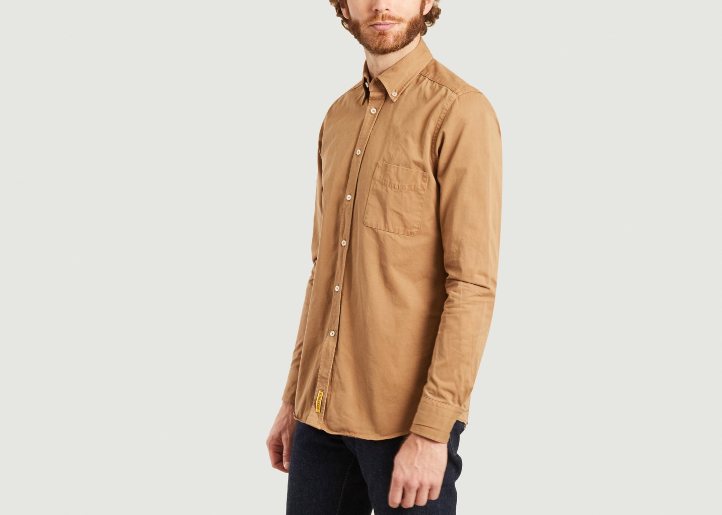 L'exception Chemise Slim Fit En Twill Dexter Beige B.D Baggies