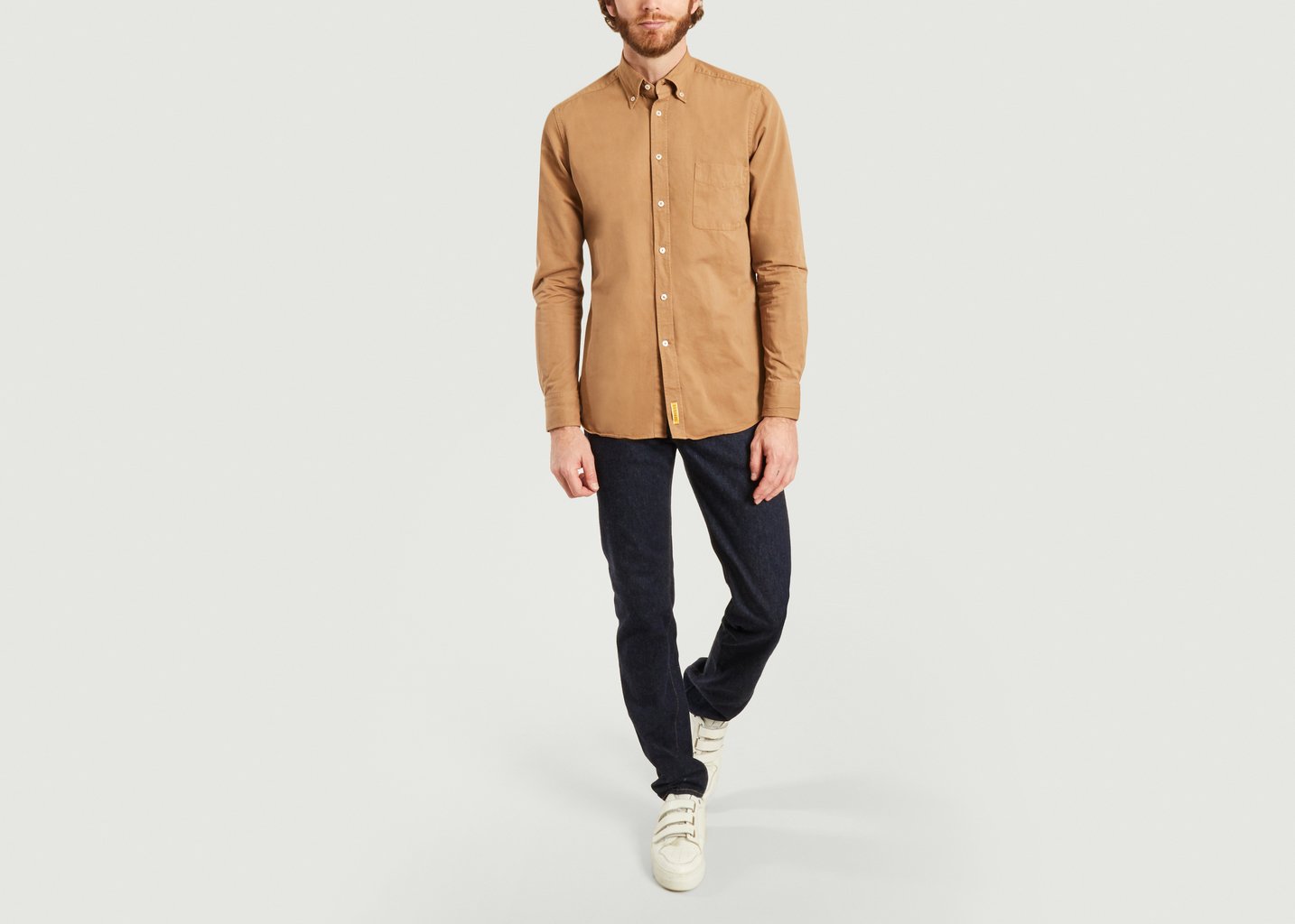 L'exception Chemise Slim Fit En Twill Dexter Beige B.D Baggies