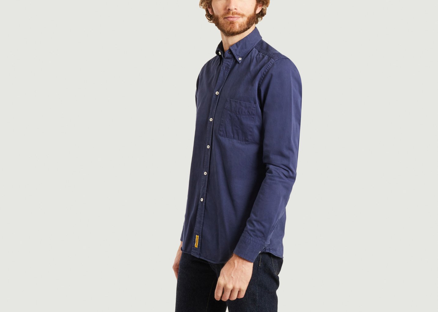 L'exception Chemise Slim Fit En Twill Dexter Bleu B.D Baggies