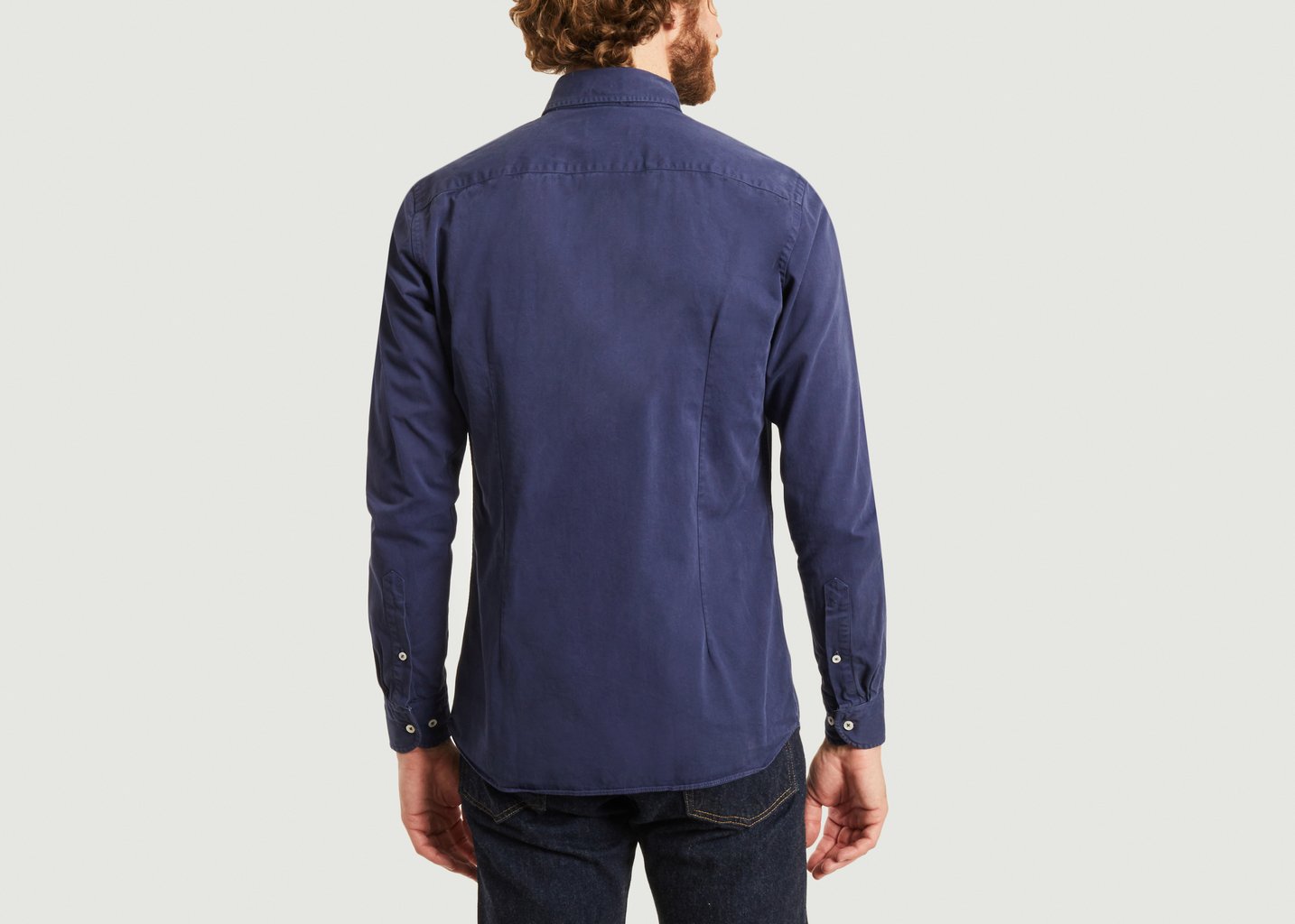 L'exception Chemise Slim Fit En Twill Dexter Bleu B.D Baggies