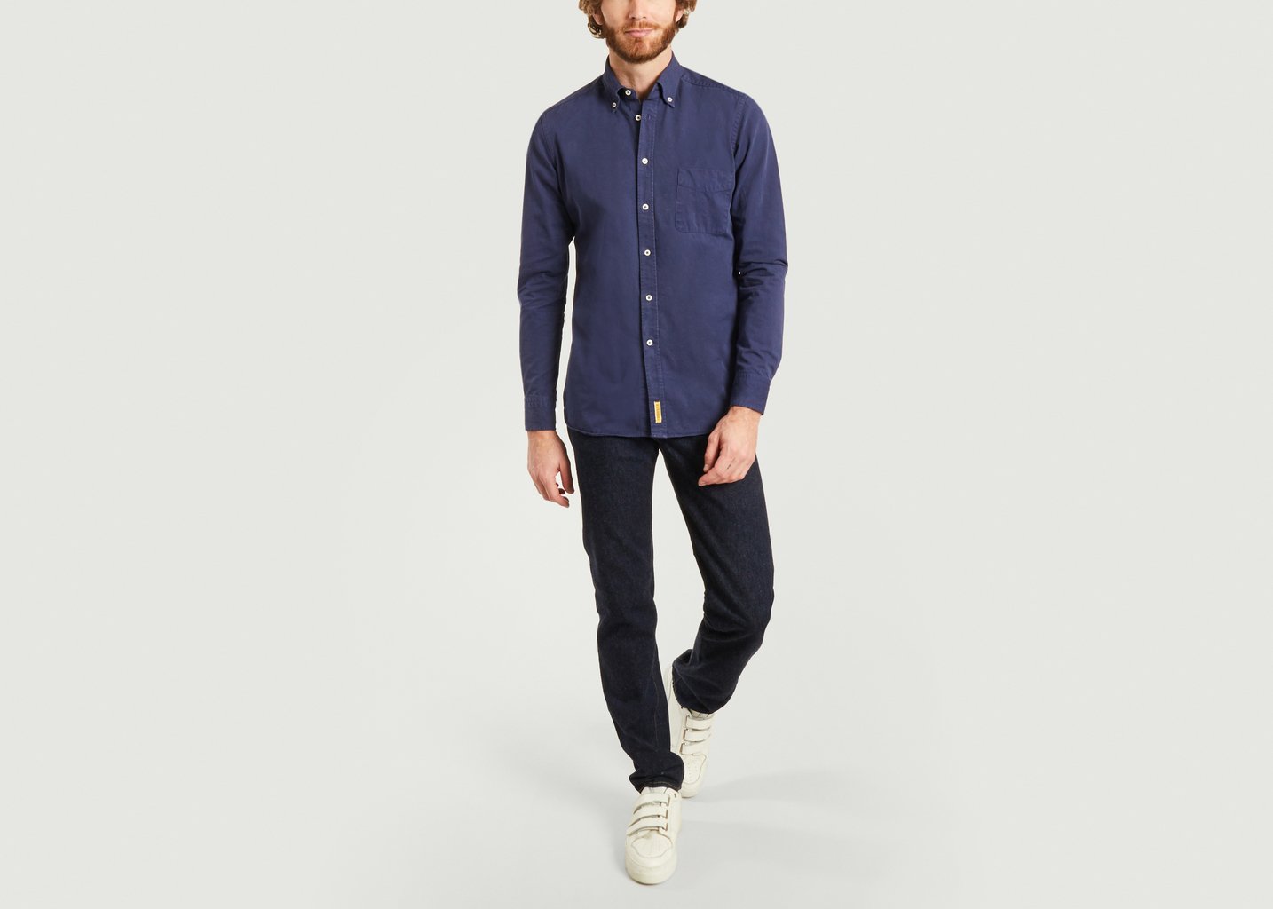 L'exception Chemise Slim Fit En Twill Dexter Bleu B.D Baggies