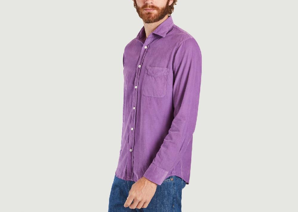 L'exception Chemise Storm En Velours Violet Hartford