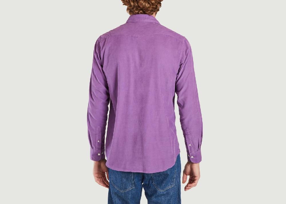 L'exception Chemise Storm En Velours Violet Hartford