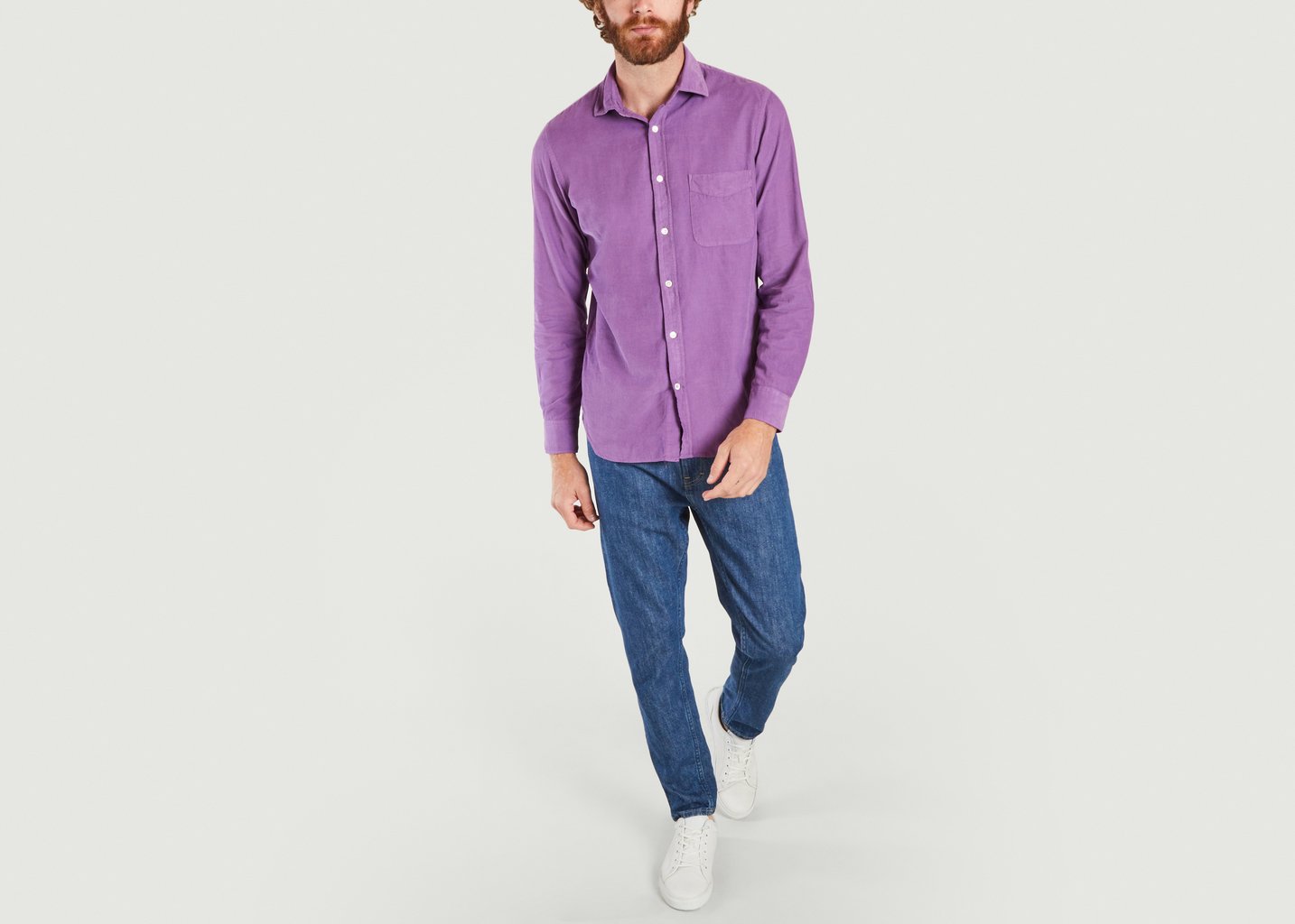 L'exception Chemise Storm En Velours Violet Hartford