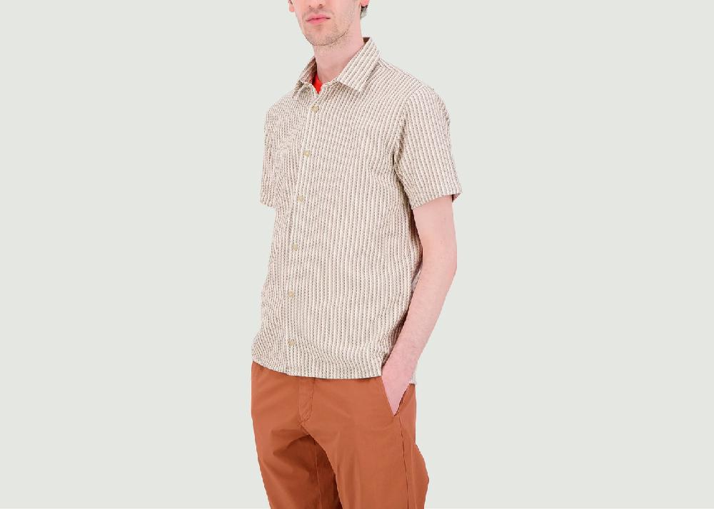 L'exception Chemise Texture Gaufrée Beige JagVi Rive Gauche