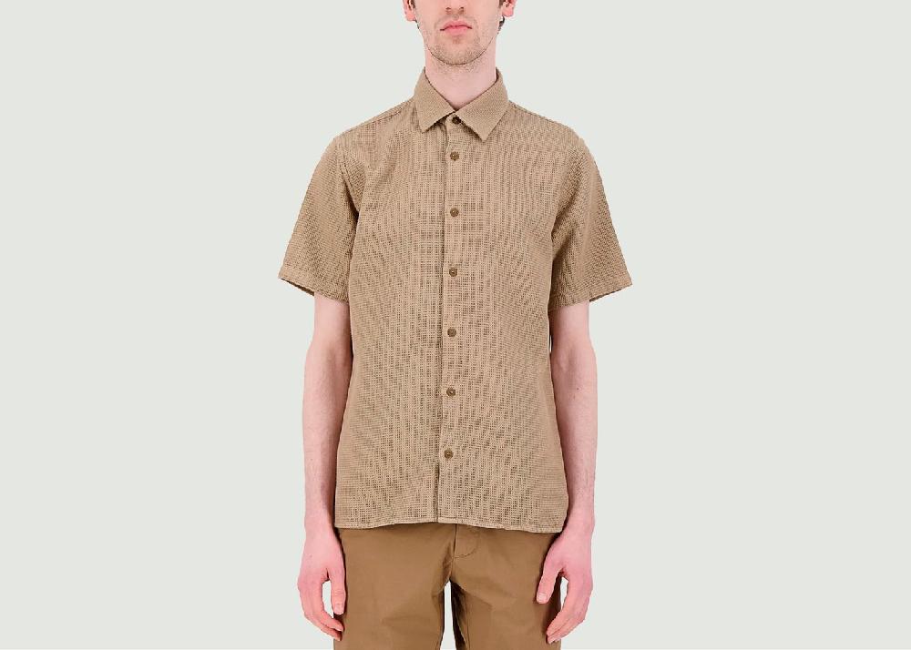 l'exception Chemise Texture Gaufrée Beige JagVi Rive Gauche