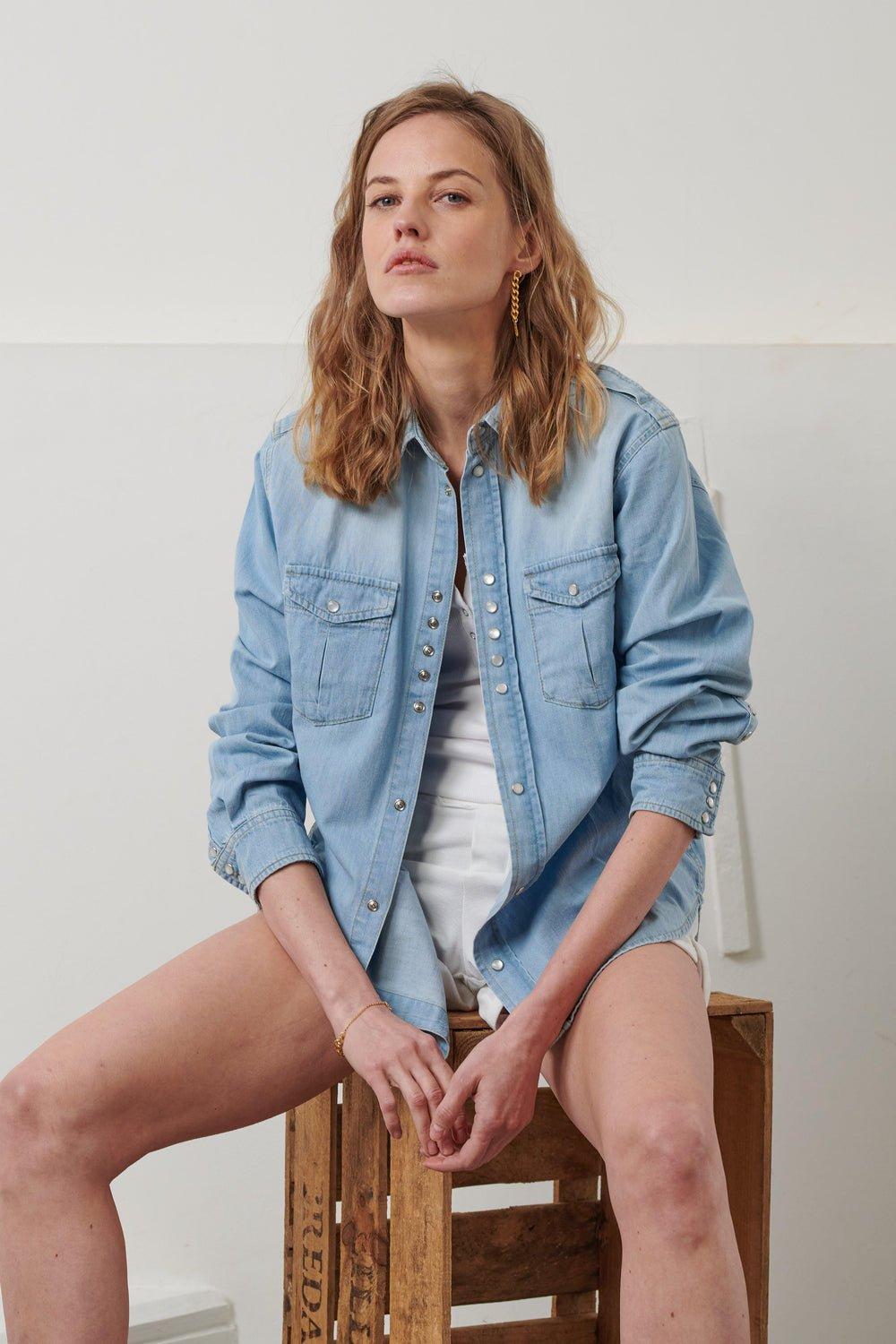 L'exception Chemise Titi Denim Sarah De Saint Hubert