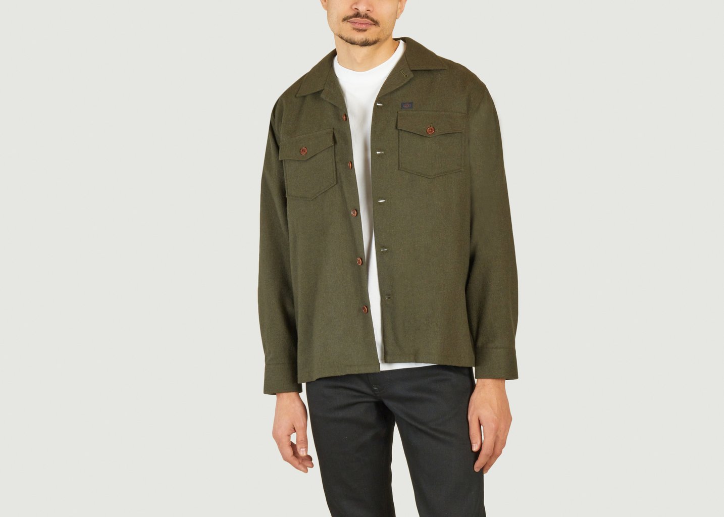 L'exception Chemise Vincent Melange Board Khaki Nudie Jeans