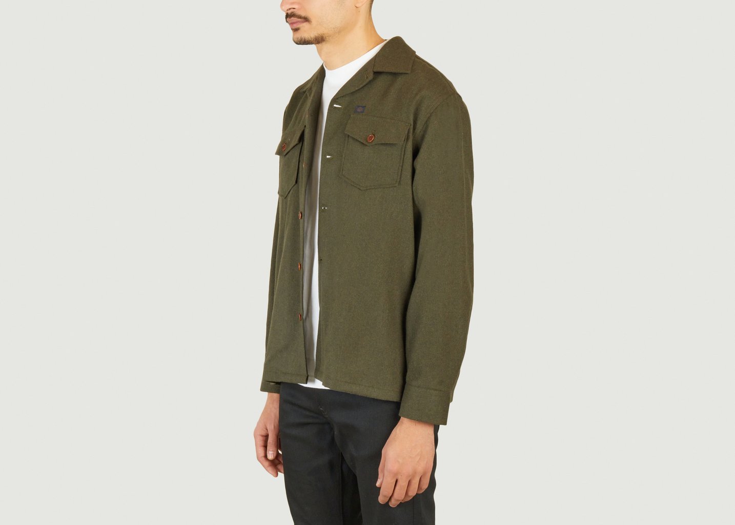 L'exception Chemise Vincent Melange Board Khaki Nudie Jeans