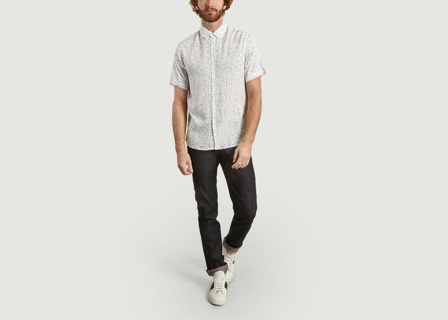 L'exception Chemise Voile Imprimée Blanc La Panoplie