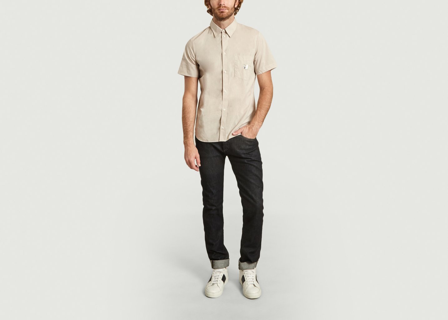 L'exception Chemise Washed Band Of Outsiders X Amit Gris Band Of Outsiders