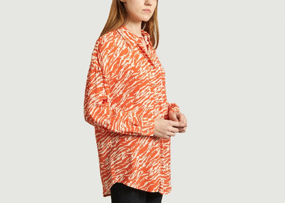 L'exception Chemise Zébrée Charmante Rouge La Petite Française