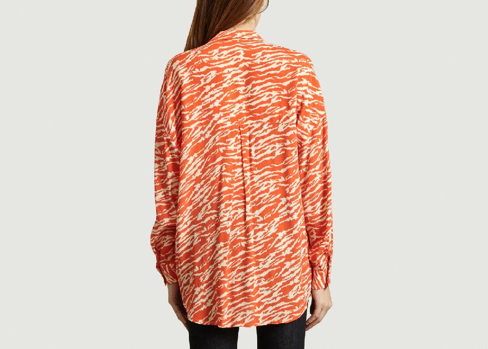 L'exception Chemise Zébrée Charmante Rouge La Petite Française