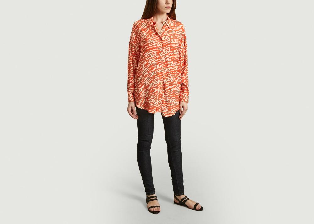 L'exception Chemise Zébrée Charmante Rouge La Petite Française