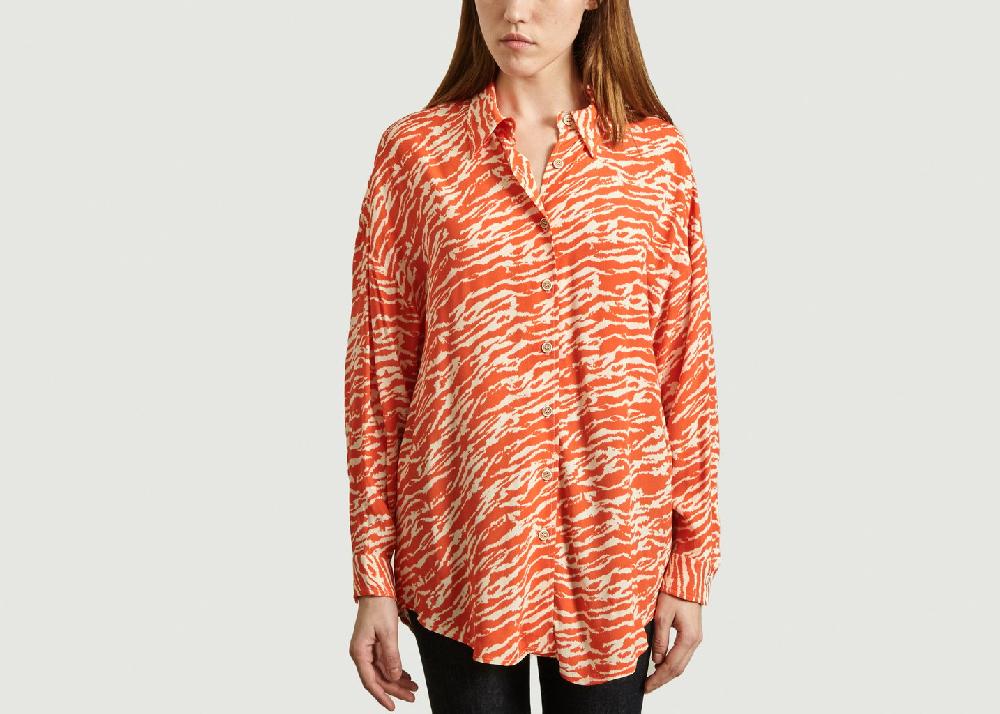 l'exception Chemise zébrée Charmante Rouge La Petite Française