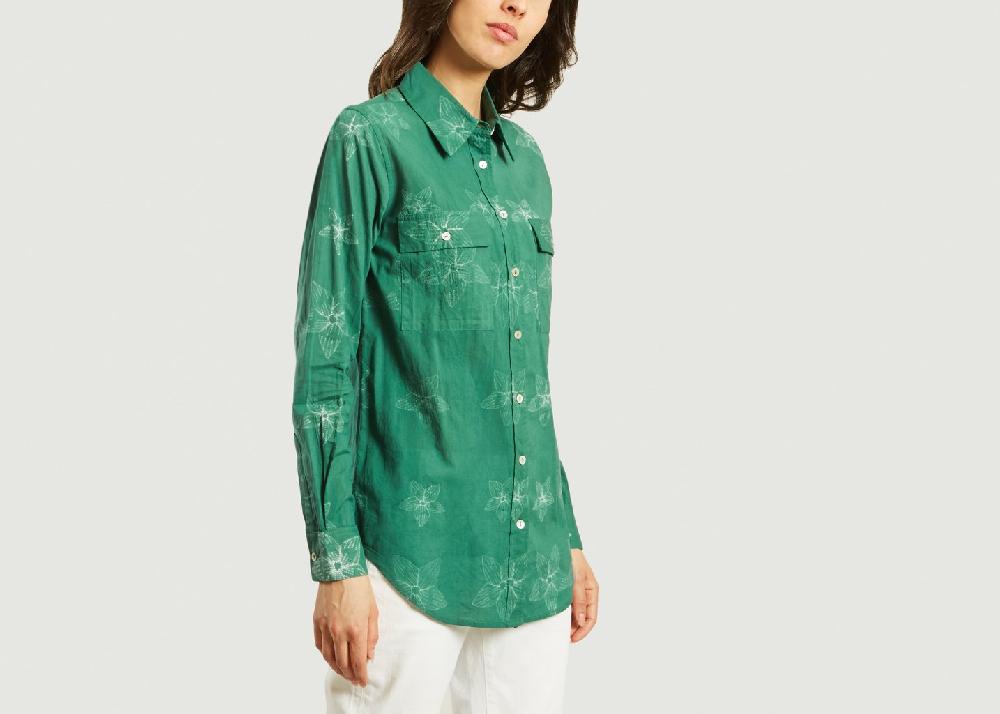 L'exception Chemise Zoé Vert Sapin Fabric Hunted & Collected