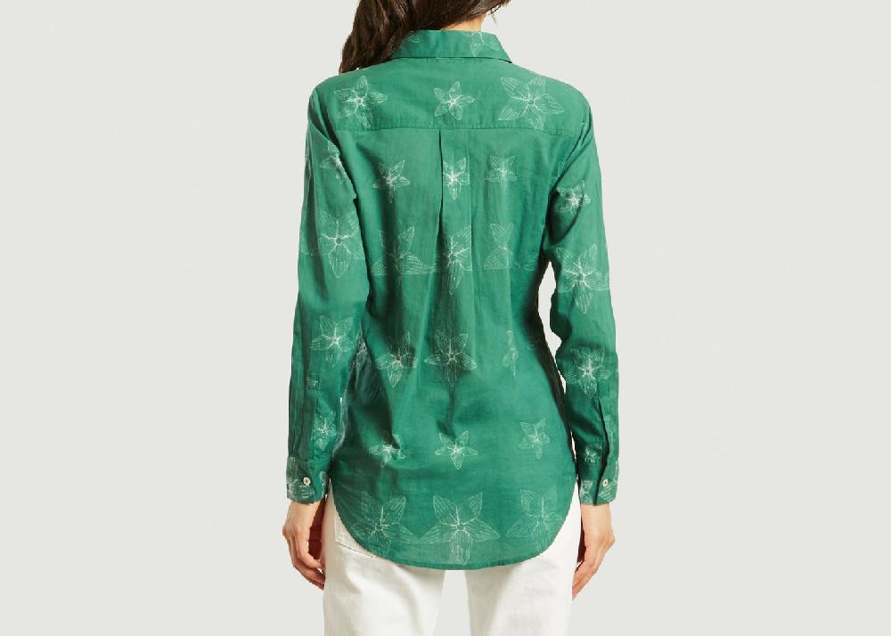 L'exception Chemise Zoé Vert Sapin Fabric Hunted & Collected