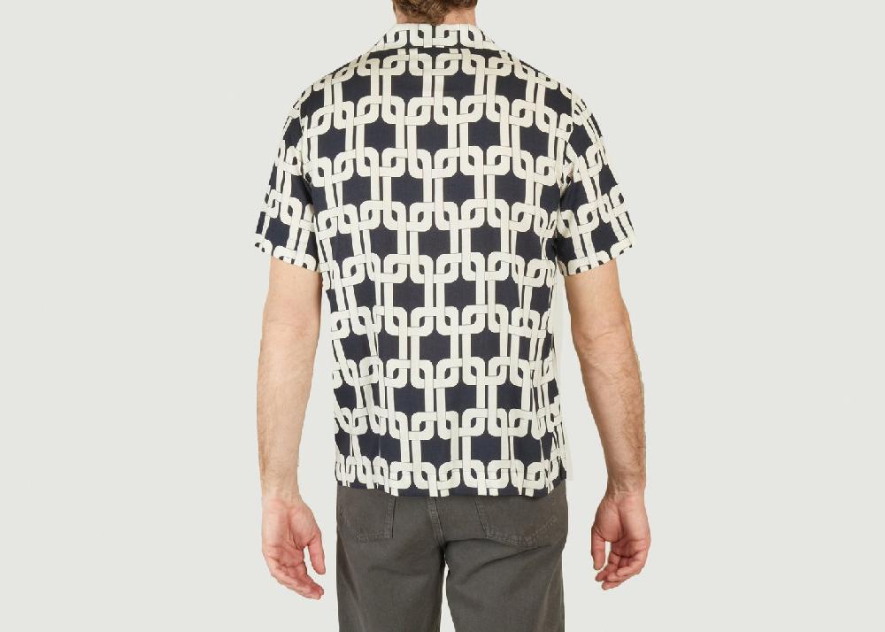 L'exception Chemisette à Motif Géométrique Lloyd Bleu Marine APC Paris