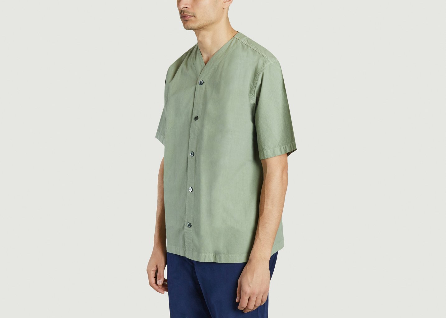L'exception Chemisette Col V Erwin Vert Norse Projects
