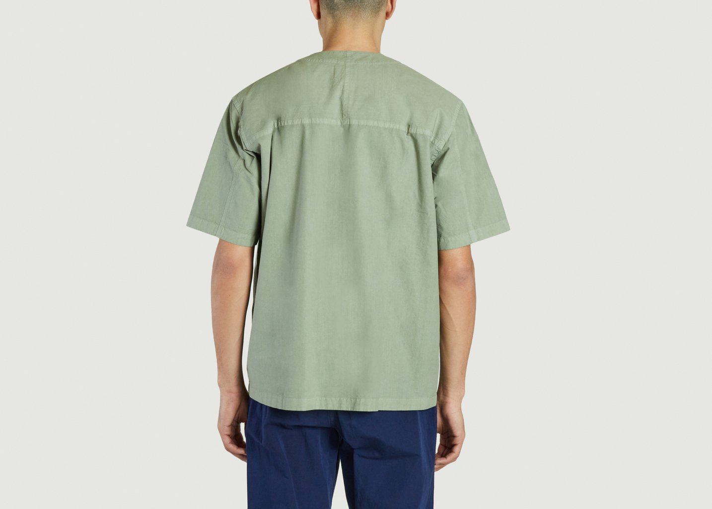 L'exception Chemisette Col V Erwin Vert Norse Projects
