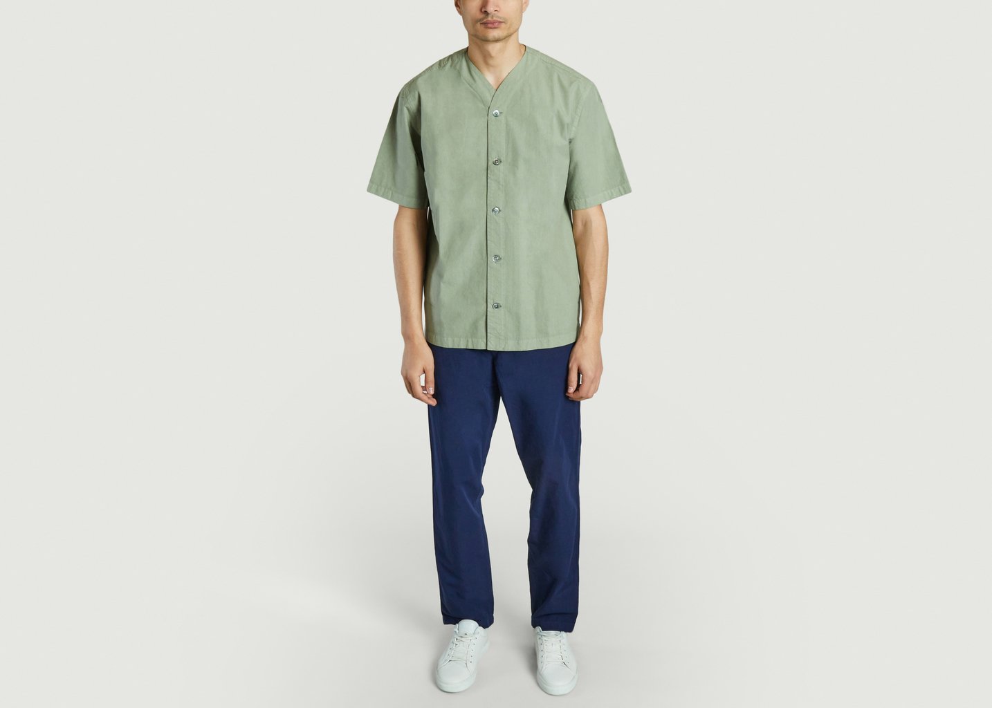 L'exception Chemisette Col V Erwin Vert Norse Projects
