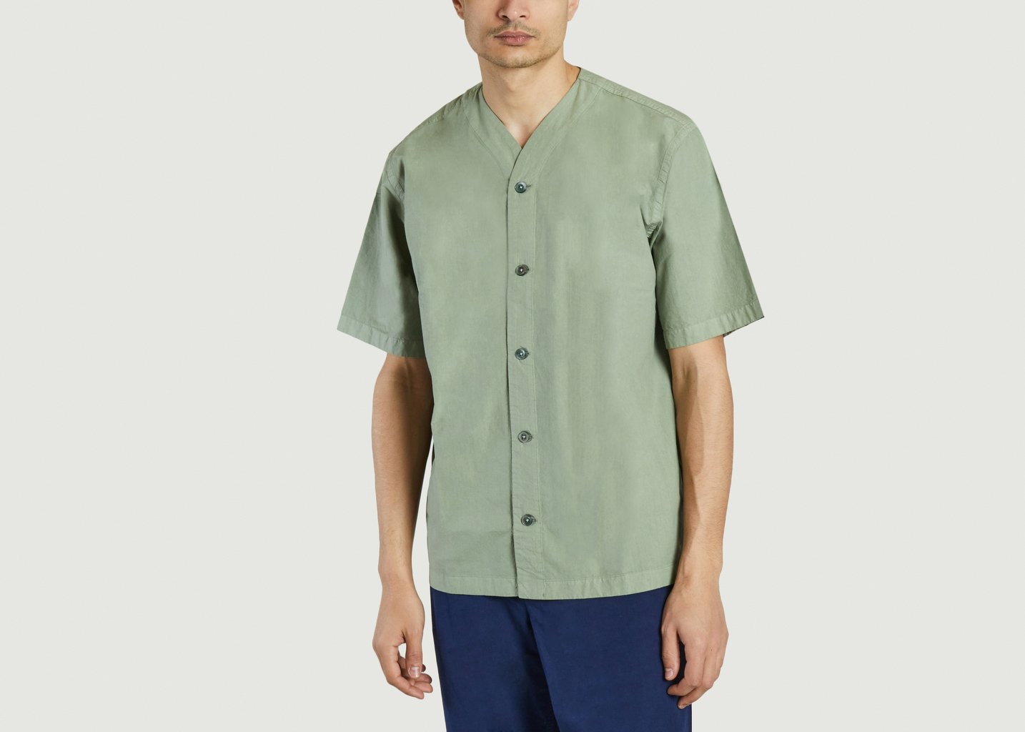l'exception Chemisette col V Erwin Vert Norse Projects