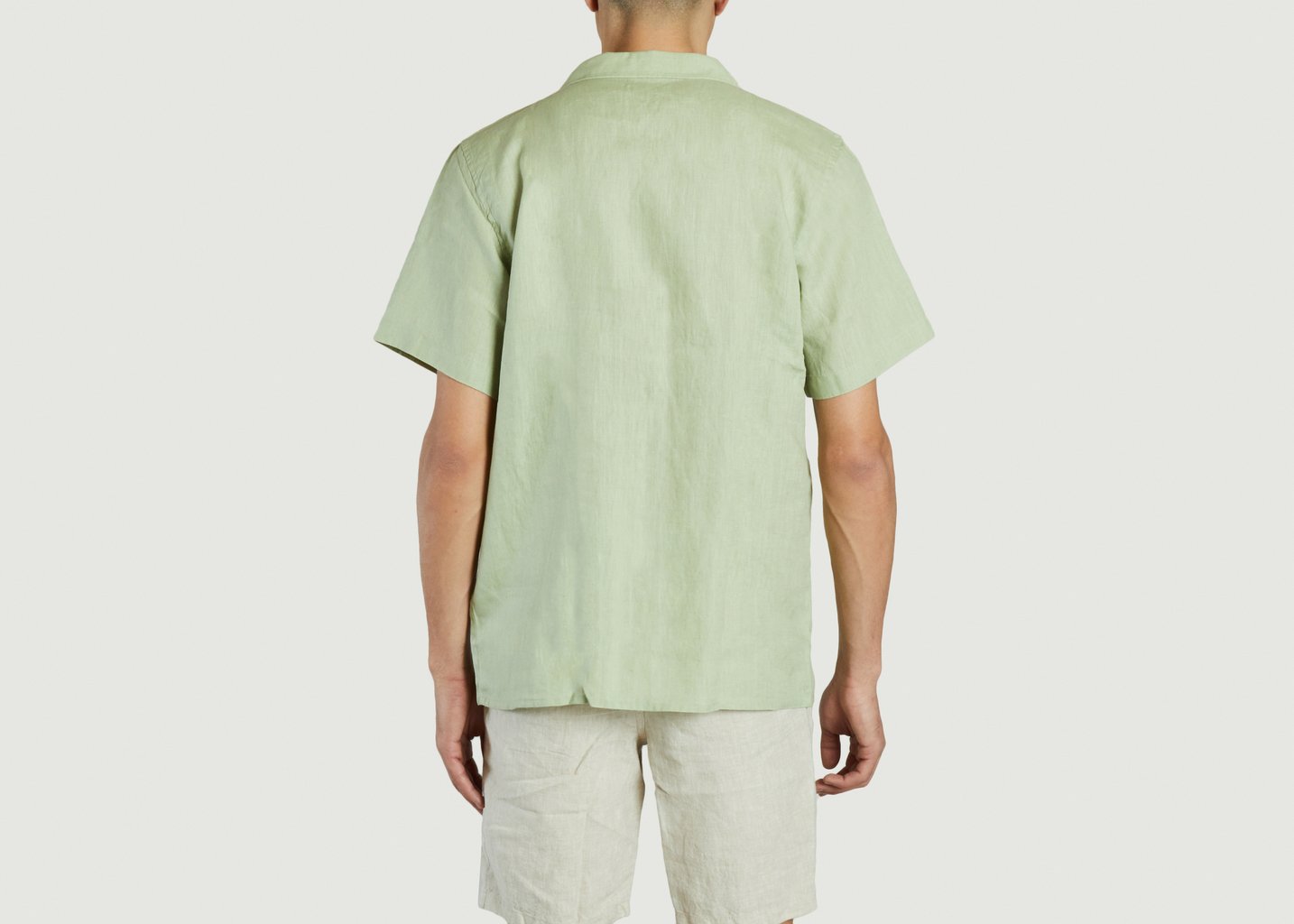 L'exception Chemisette En Lin Bio Coupe Boxy Menthe Knowledge Cotton Apparel