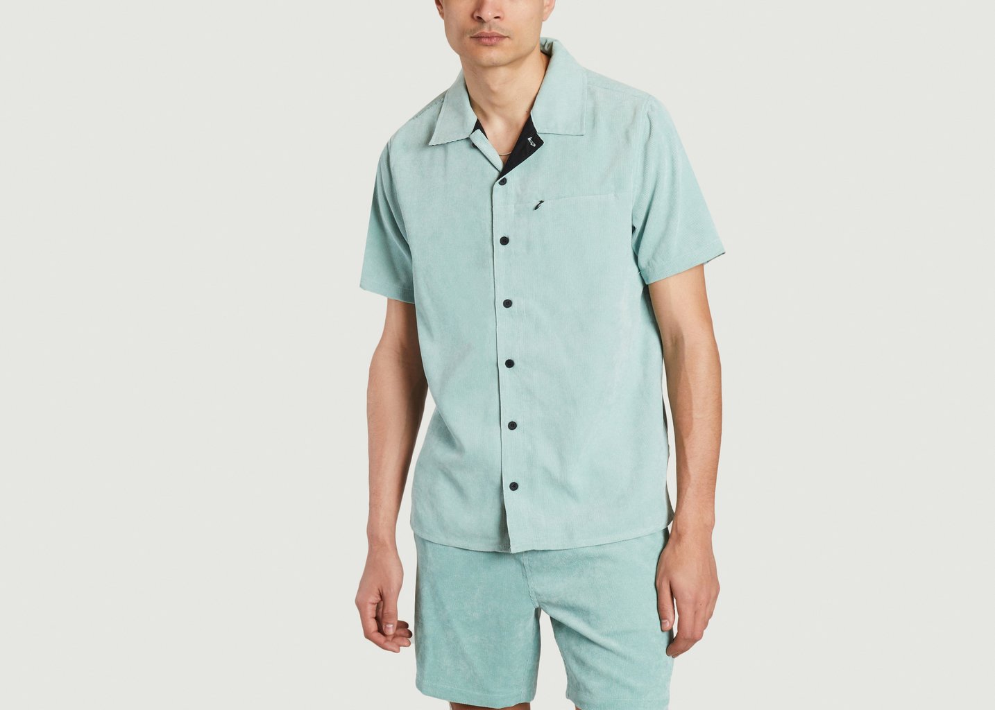 L'exception Chemisette En Velours Côtelé Nollur Bleu Clair Picture Organic Clothing