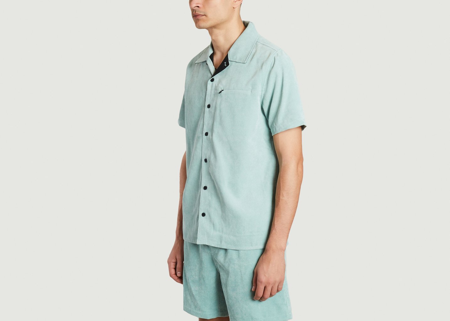 L'exception Chemisette En Velours Côtelé Nollur Bleu Clair Picture Organic Clothing