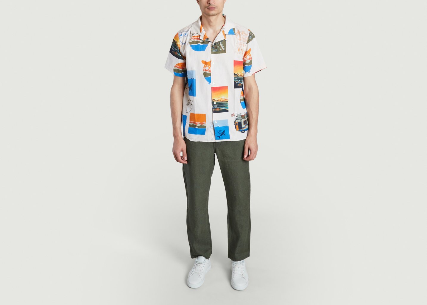 L'exception Chemisette Imprimé Fantaisie Boxy Fit KCA X Jonas Claesson Imprimé Knowledge Cotton Apparel