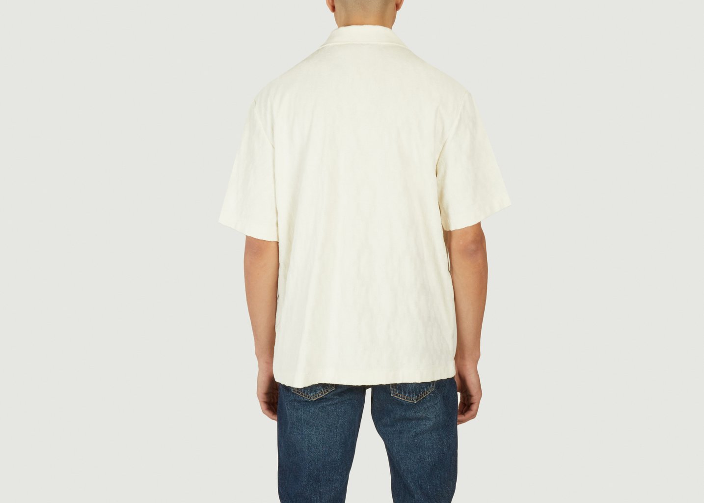 L'exception Chemisette Jacquard Texturé Coupe Relax Crème Gant