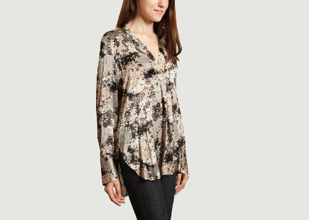 L'exception Chemisier Imprimé Mabillon Gris By Malene Birger