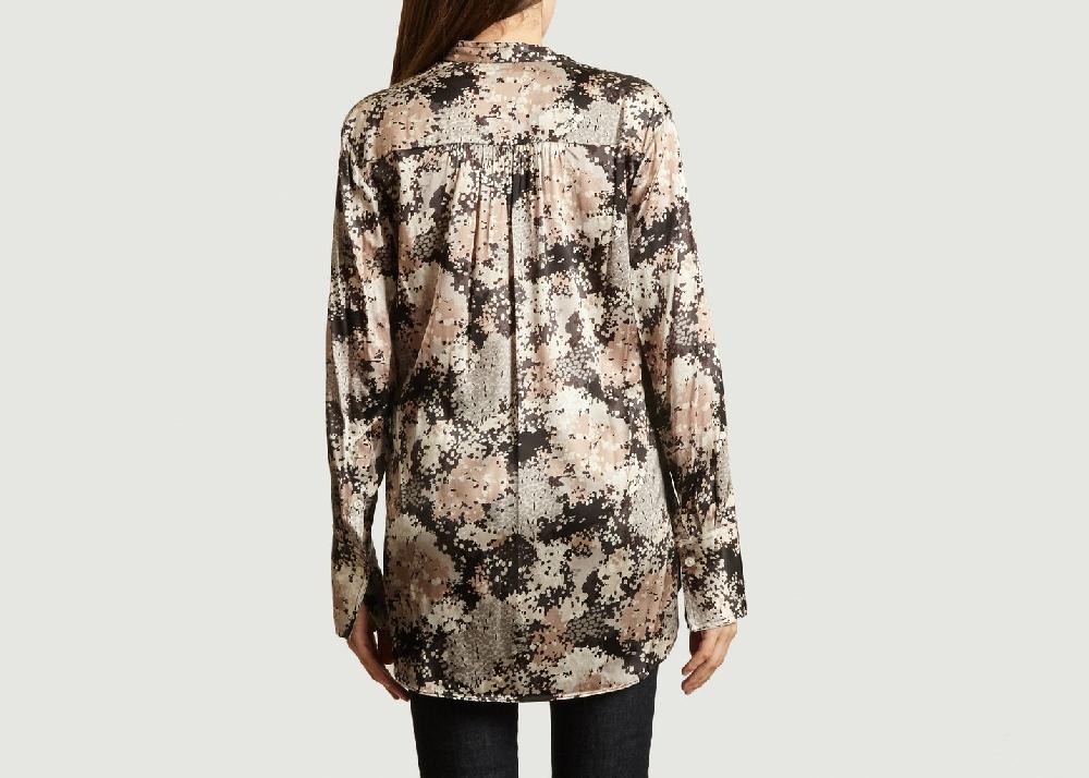 L'exception Chemisier Imprimé Mabillon Gris By Malene Birger