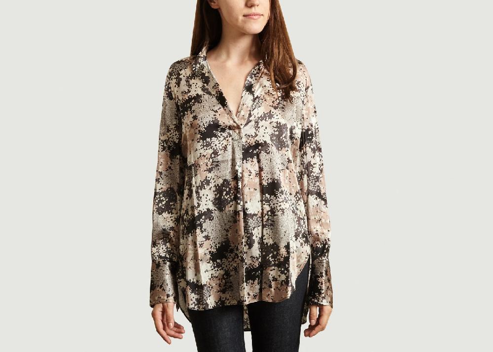 l'exception Chemisier imprimé Mabillon Gris By Malene Birger